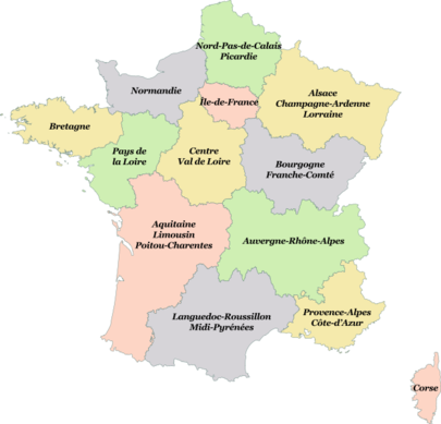 carte de france regions 2016 - Image