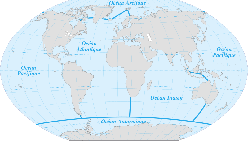 Liste Des Mers Et Océans — Wikimini, L’encyclopédie Pour Enfants