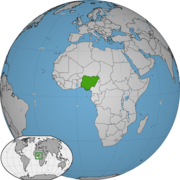 Carte de localisation du Nigeria