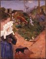 Gauguin 2 paysannes avec un chien.jpg