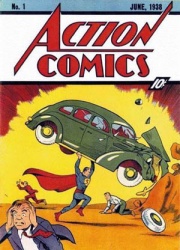 Superman dans Action Comics (Juin 1938) par Joe Shuster.jpg